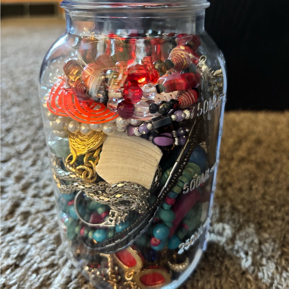 Colorful Jewelry Jar Assortment.